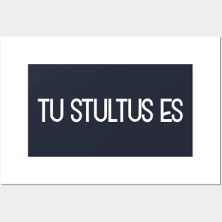 Tu Stultes Es - You Are Stupid (Latin Phrase) Posters and Art